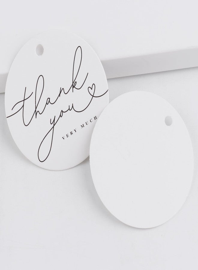 Kexinglu 120 Pack Thank You Gift Tags, 2.5" x 2.5" Round Pre-Punched Hole Hanging Bag Tag for Party Favors (Ribbon/Twine String is NOT Included) - Image 4